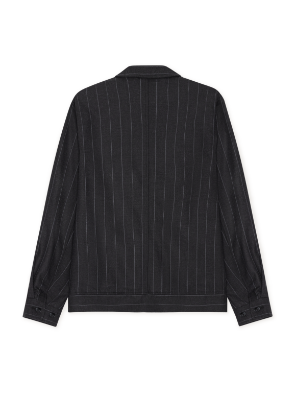 Les Deux - Flannel Pinstripe Coach Jacket