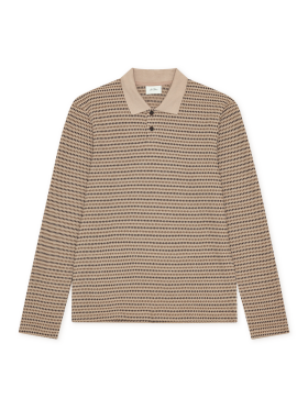 Les Deux - Knitted Stripe LS Polo Les Deux - Knitted Stripe LS Polo
