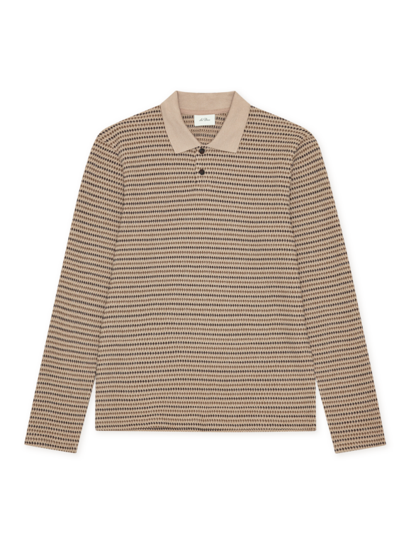 Les Deux - Knitted Stripe LS Polo
