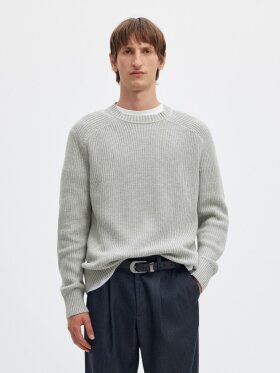 Selected - SLMPim LS Knit Crew Neck Camp Selected - SLMPim LS Knit Crew Neck Camp