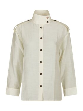 Neo Noir - Tracey Solid Shirt Creme Neo Noir - Tracey Solid Shirt Creme