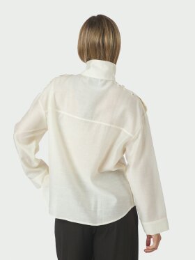 Neo Noir - Tracey Solid Shirt Creme Neo Noir - Tracey Solid Shirt Creme
