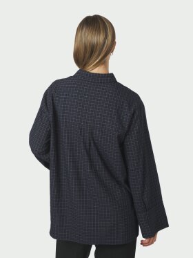 Neo Noir - Dita Check Shirt Dark Blue Neo Noir - Dita Check Shirt Dark Blue