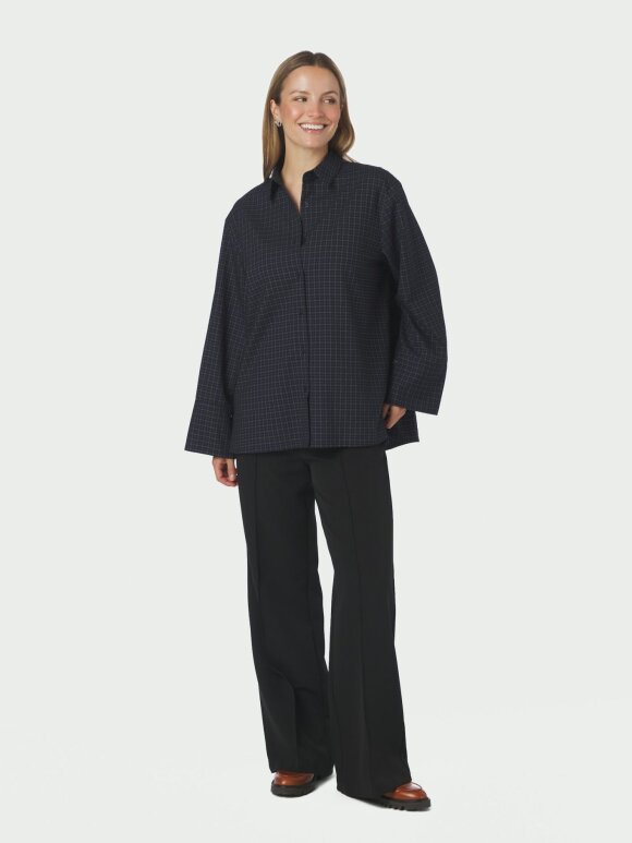 Neo Noir - Dita Check Shirt Dark Blue