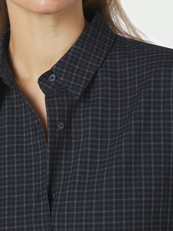 Neo Noir - Dita Check Shirt Dark Blue