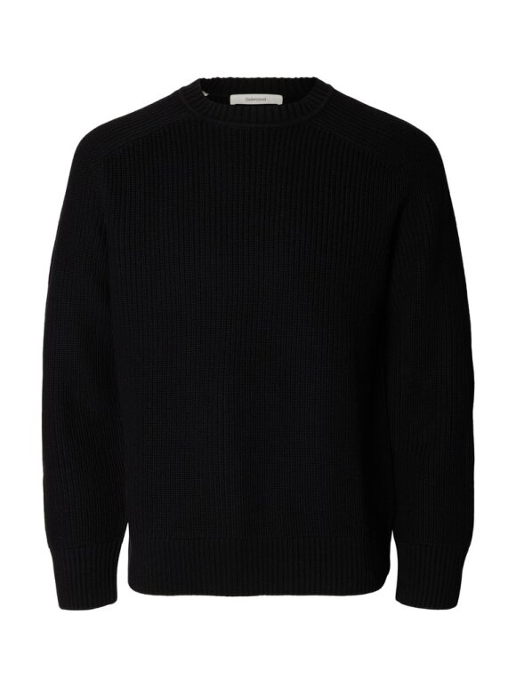 Selected - SLMPim LS Knit Crew Neck Camp