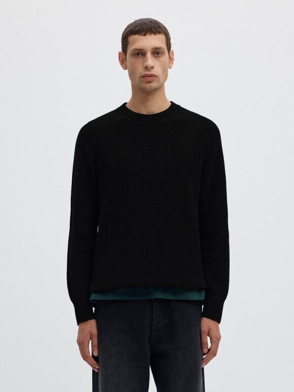 Selected - SLMPim LS Knit Crew Neck Camp