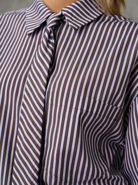 Love & Divine - Love1663 Shirts Brown Stripe