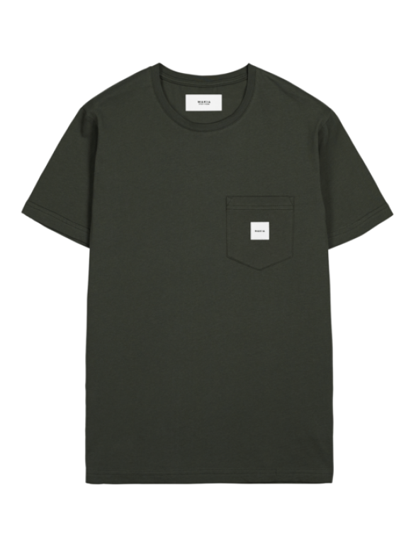 Makia - Squre pocket t-shirt/dark gree