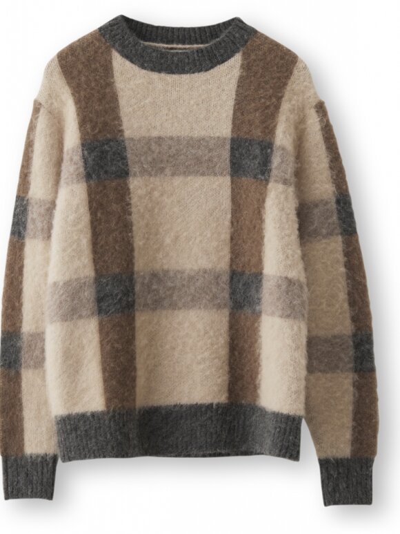 NORR - Anly Knit Top / Brown Check