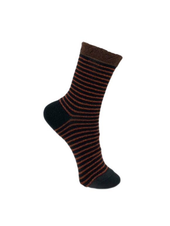 Black Colour - Flash stripe sock Black