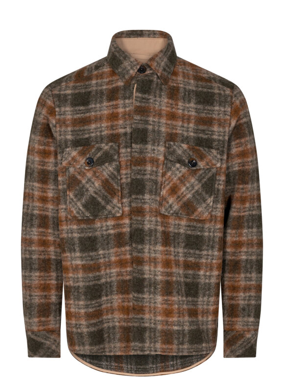 Mos Mosh Gallery - Blake Check Overshirt/ Grape L