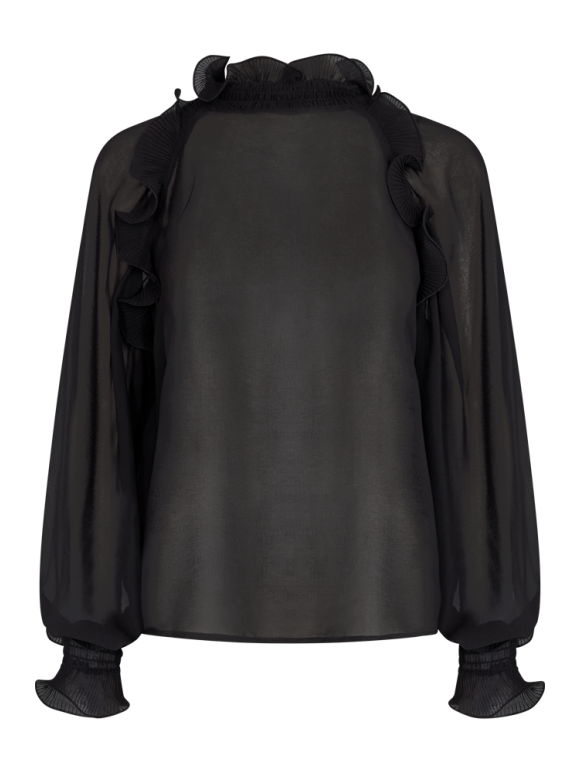 Copenhagen Muse - Frill blouse black
