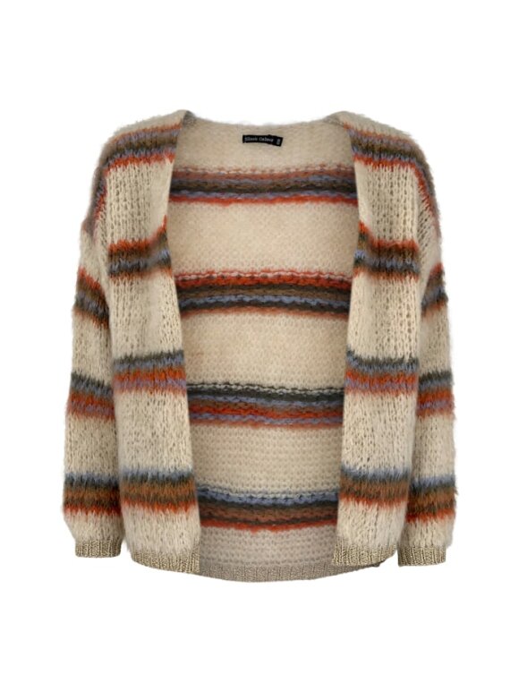 Black Colour - Tailor brushed cardigan warm b