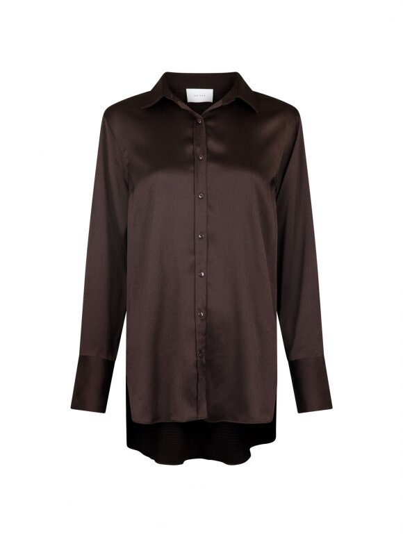Neo Noir - Margit satin shirt brown