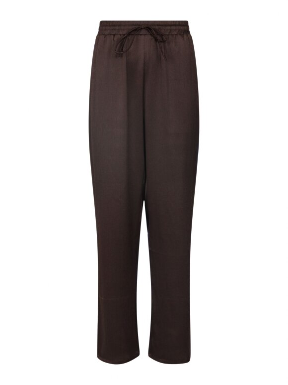 Neo Noir - Kuli crepe satin pants brown