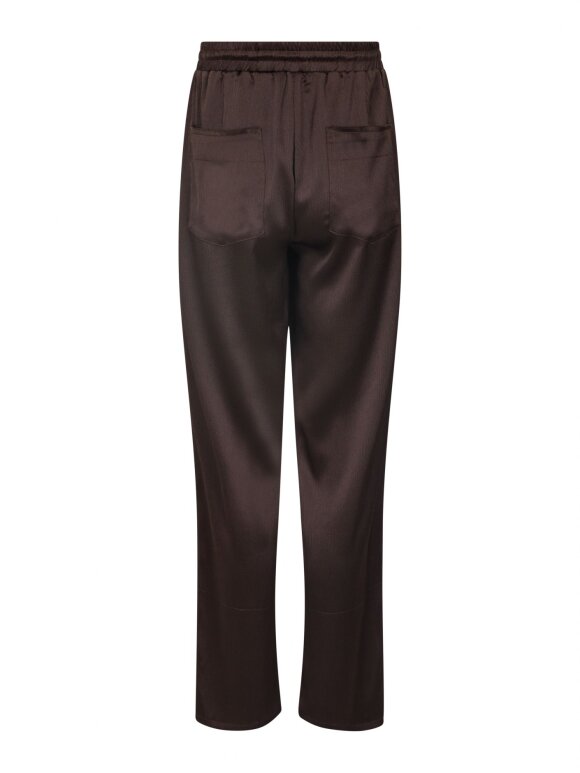 Neo Noir - Kuli crepe satin pants brown