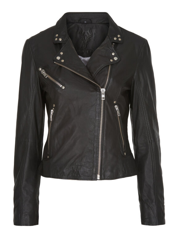 Notyz - Biker jacket black w. silver