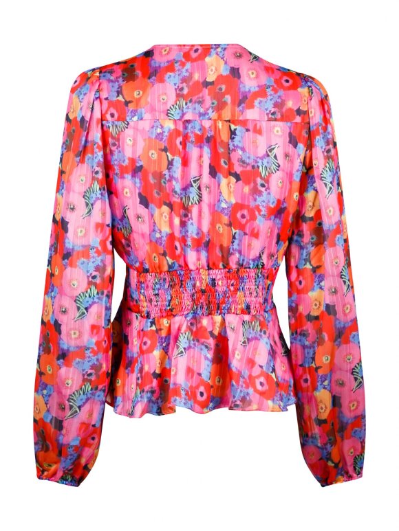Neo Noir - Meryl flower blouse pink