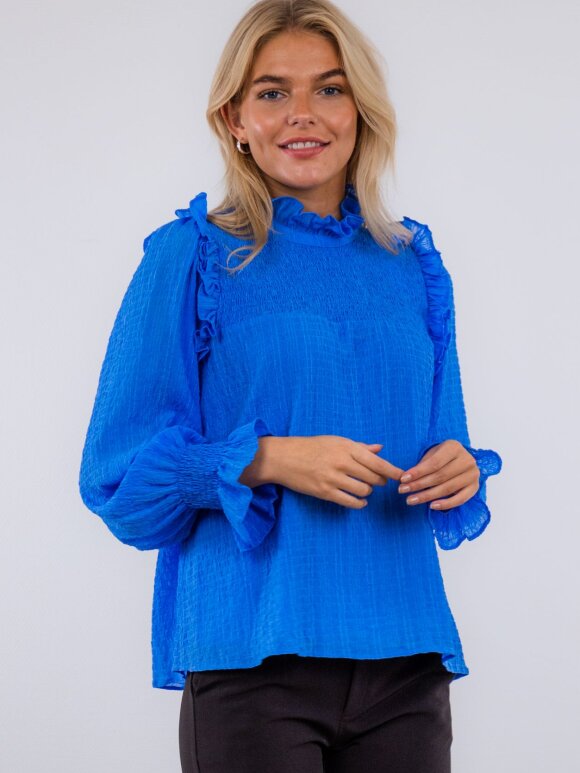 Neo Noir - Melinda solid blouse blue