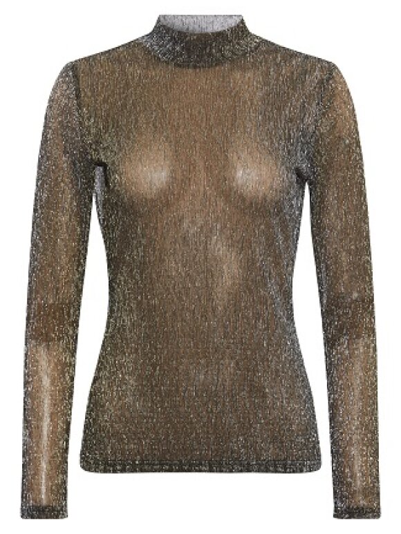 Rue De Femme - Mesh roll neck black/gold