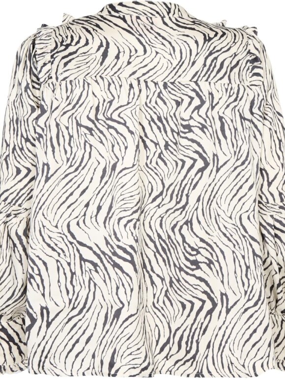 Gossia - Maline zebra blouse chargoal c