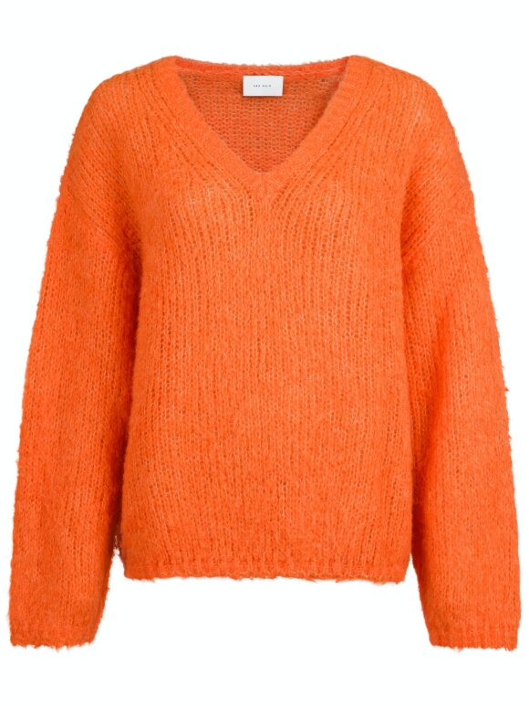 Neo Noir - Cofo fluffy knit blouse orange