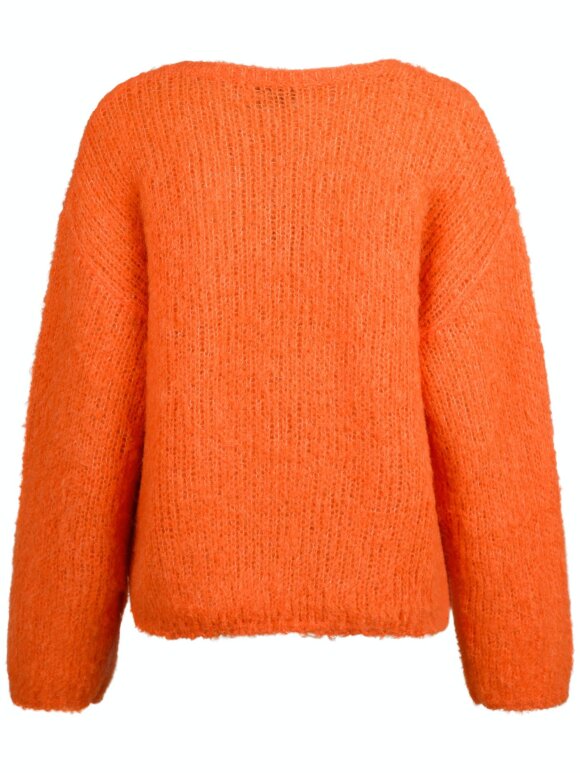 Neo Noir - Cofo fluffy knit blouse orange