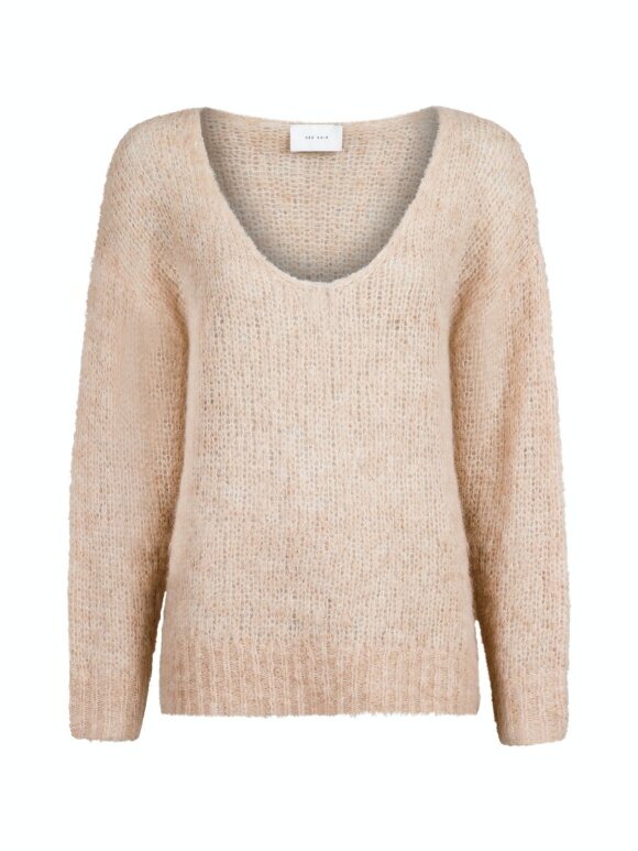 Neo Noir - Cofo fluffy knit blouse sand