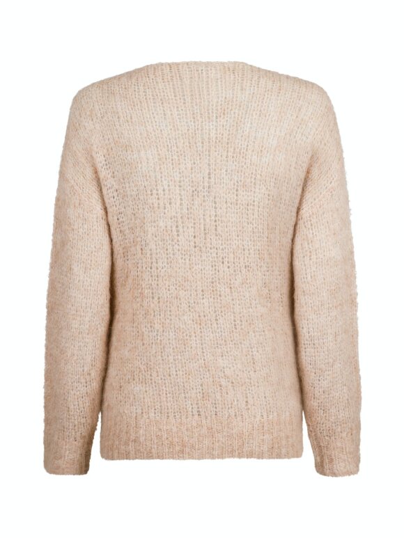 Neo Noir - Cofo fluffy knit blouse sand