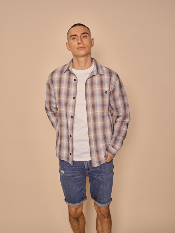 Mos Mosh Gallery - David Blue Check Overshirt