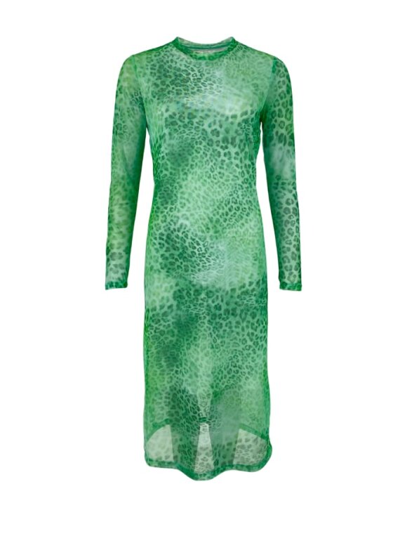 Black Colour - Florence mesh dress green leo