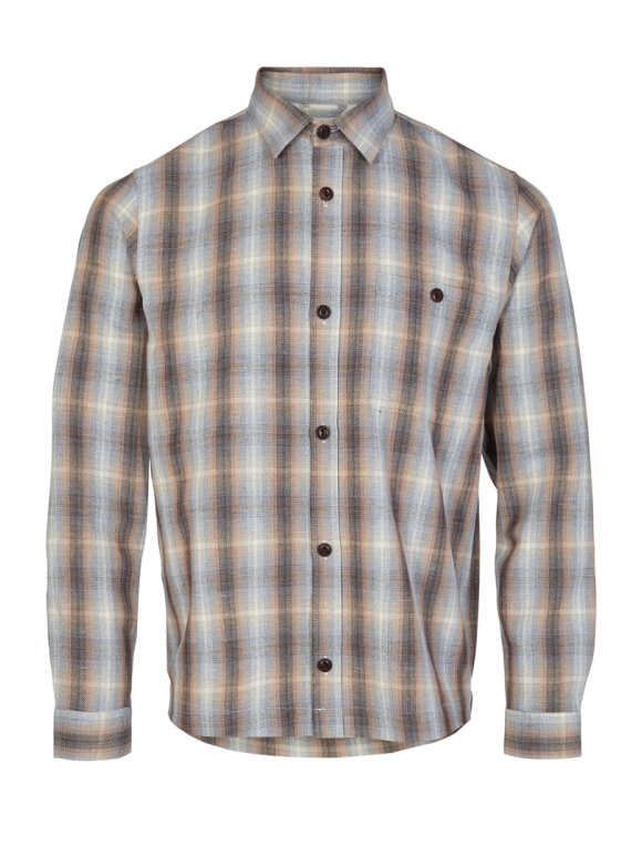 Mos Mosh Gallery - David Blue Check Overshirt