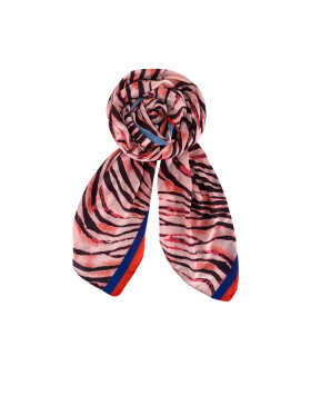 Black Colour - Gala zebra scarf pink